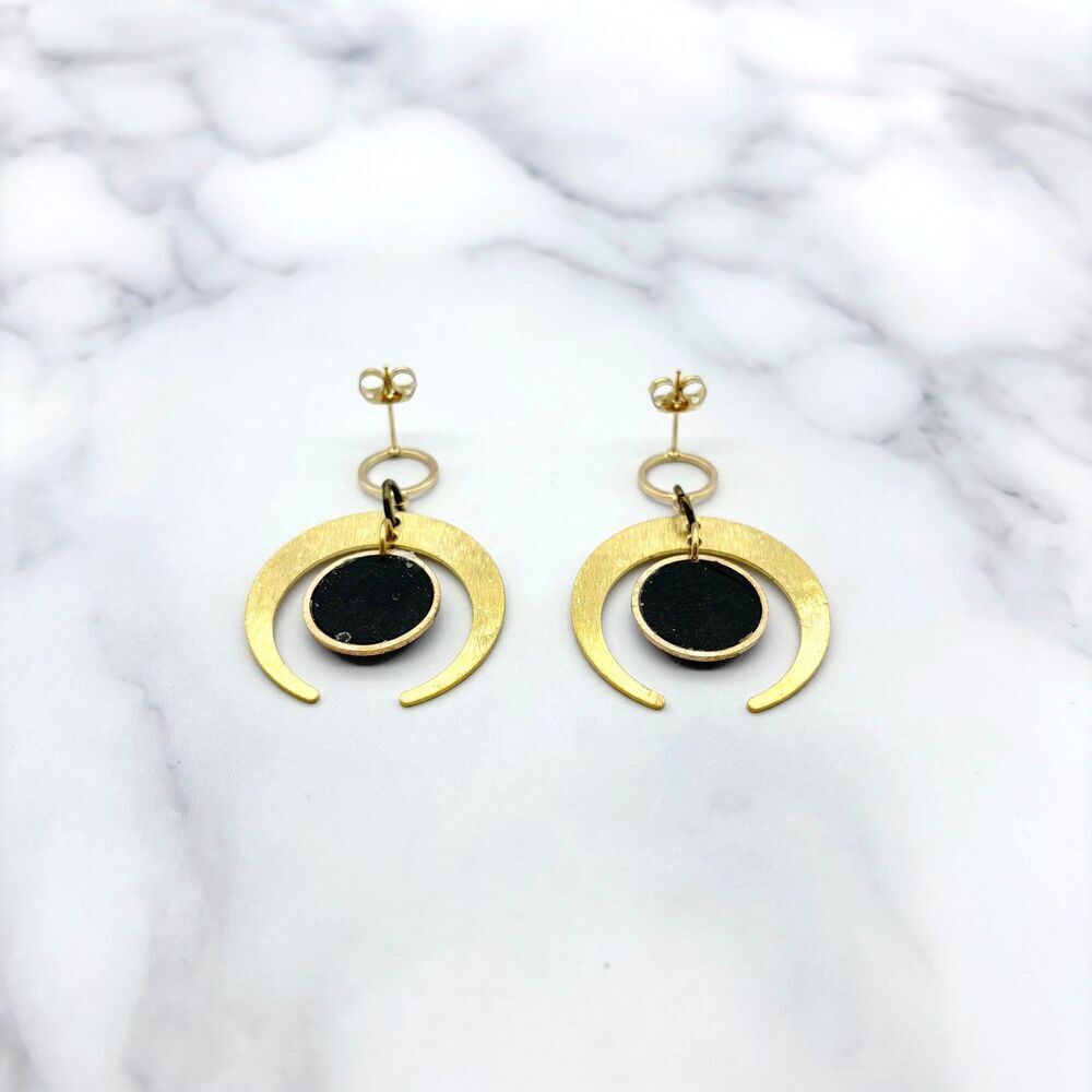 Celestial Color Changing Brass Earrings - Picture 7 of 11